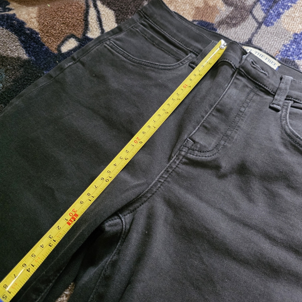 Free People Black Layered Lace Flare Jeans - Picture 8 of 9